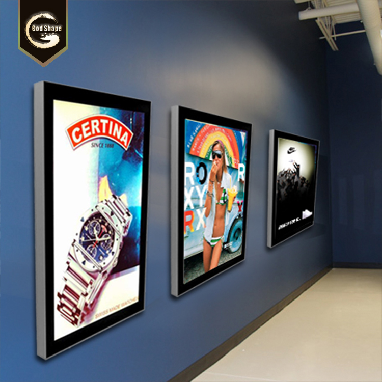 slim 60mm frameless fabric faced light box LED backlit light box