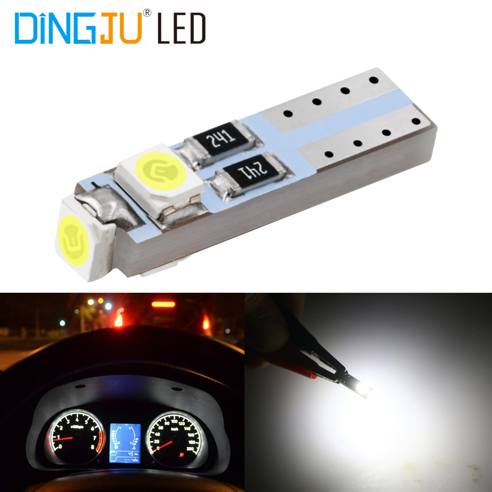 China Big Factory Good Price T5 W3w 2835 3smd Led Decoding Car Auto Bulb 12v 0.5w Instrument Lights With Fair