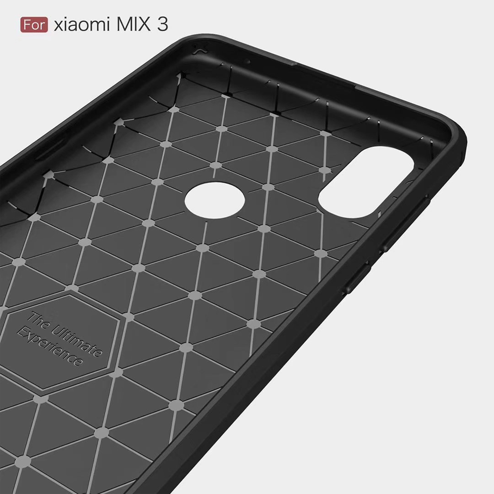 New Arrival Carbon Fiber Tpu case For Xiaomi Mix 3 brushed tpu soft cover