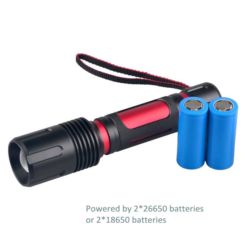 XHP70 LED Bulb Wide Angle Long Distance Military Tactical LED Torch Zoom Dimmer Red LED Flashlight for Outdoor