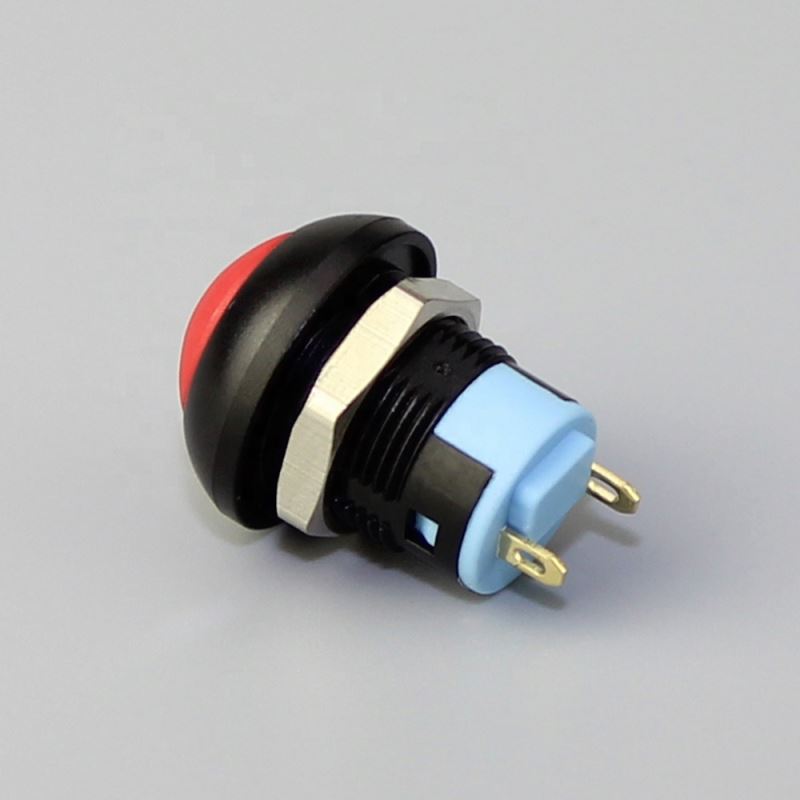 12mm Small Self Lock 2 Pin Waterproof Round Led Push Button