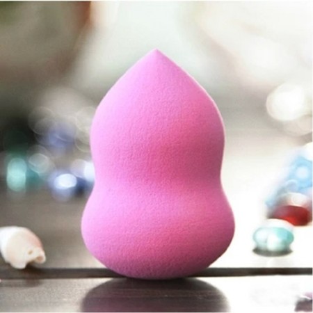Flawless Smooth Gourd-Shape Makeup Cleaning Sponge Powder Puffer - Shocking Pink