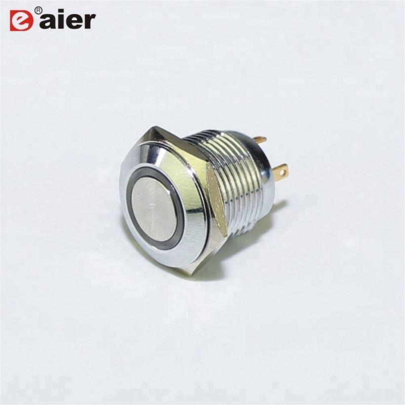 LED round Industrial flush with lamp/light stay put push button