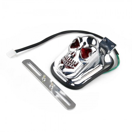Skull Taillight Tail Light License Plate Bracket for Harley Motorcycle