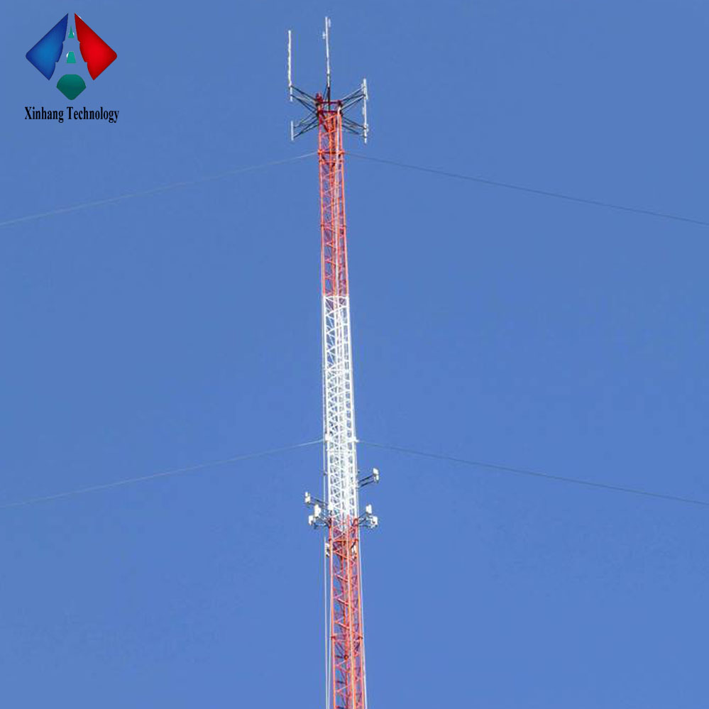 Antennna Telecommunication Guyed Mast Tower