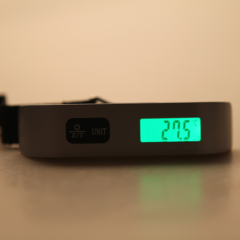 50kg/10g 110Lb/0.02Lb Weight Portable Scales With Room Temperature LCD Backlit Display Digital Luggage Scale for Travel