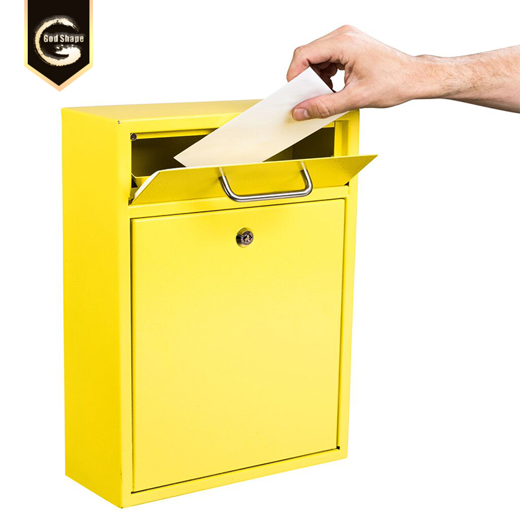 GS outdoor wall mounted steel metal mailbox home residencial entrance installation