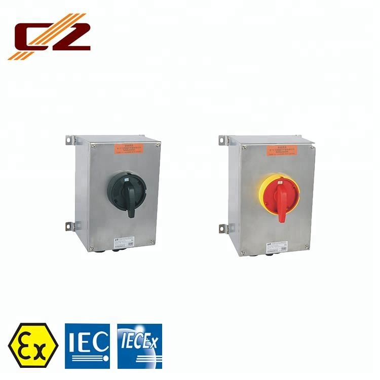 IECEX And ATEX Certified 32A/40A Explosion-proof Stainless Steel Safety Switch