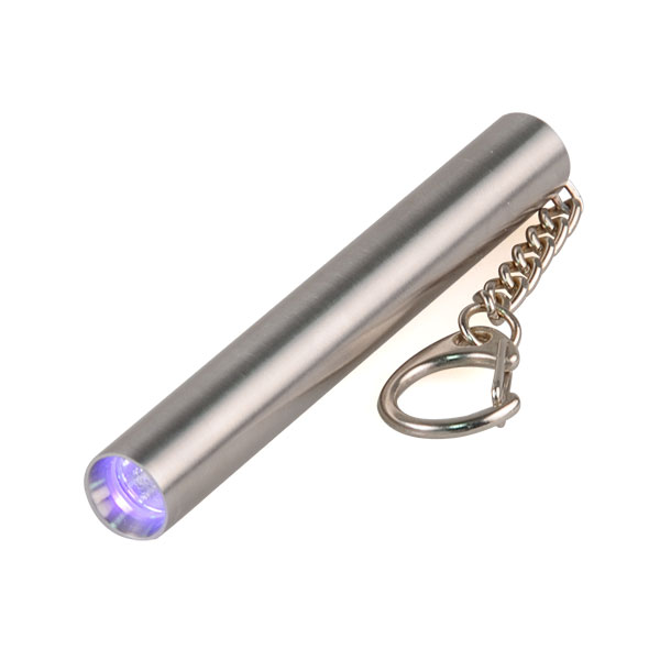 AA Battery Powered Metal Key Chain Light LED UV Keychain Light