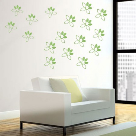 3D Wooden Leaves Wall Sticker Decal Home Decoration