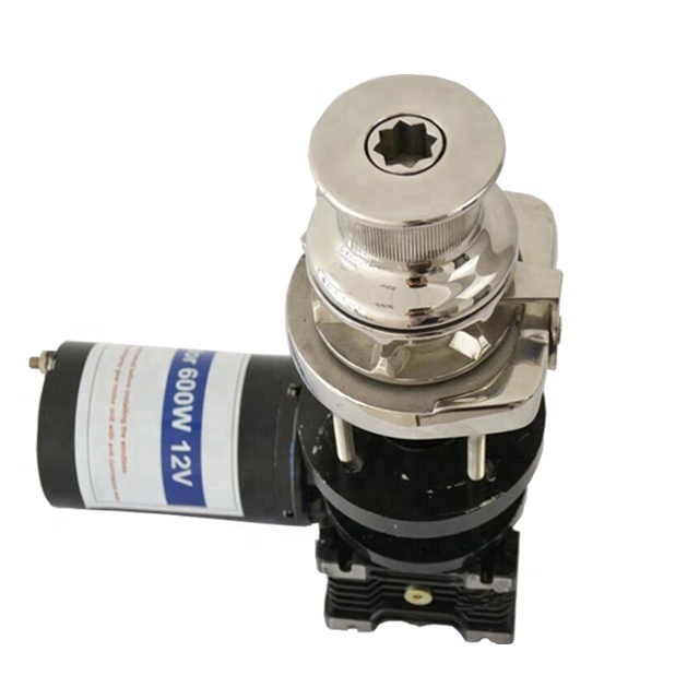 12mm rope 7mm chain electric 12V capstan winch 400W marine winch JVVC-003