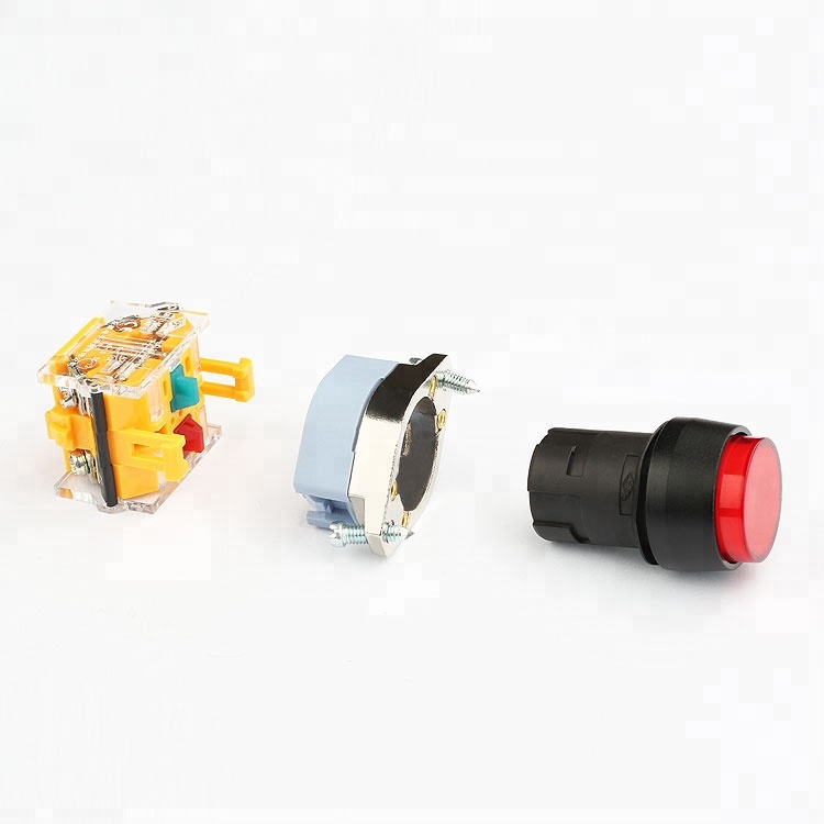 10a 660v 22mm plastic led momentary push button switch