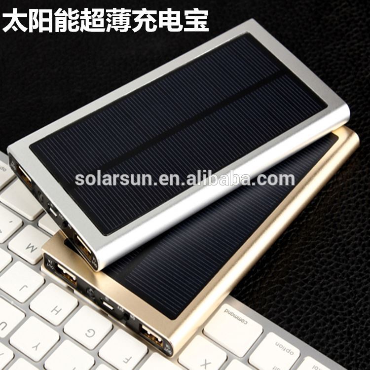 china top ten selling products Waterproof Solar Power Bank 8000mAh Solar Mobile Phone Charger Solar Charger