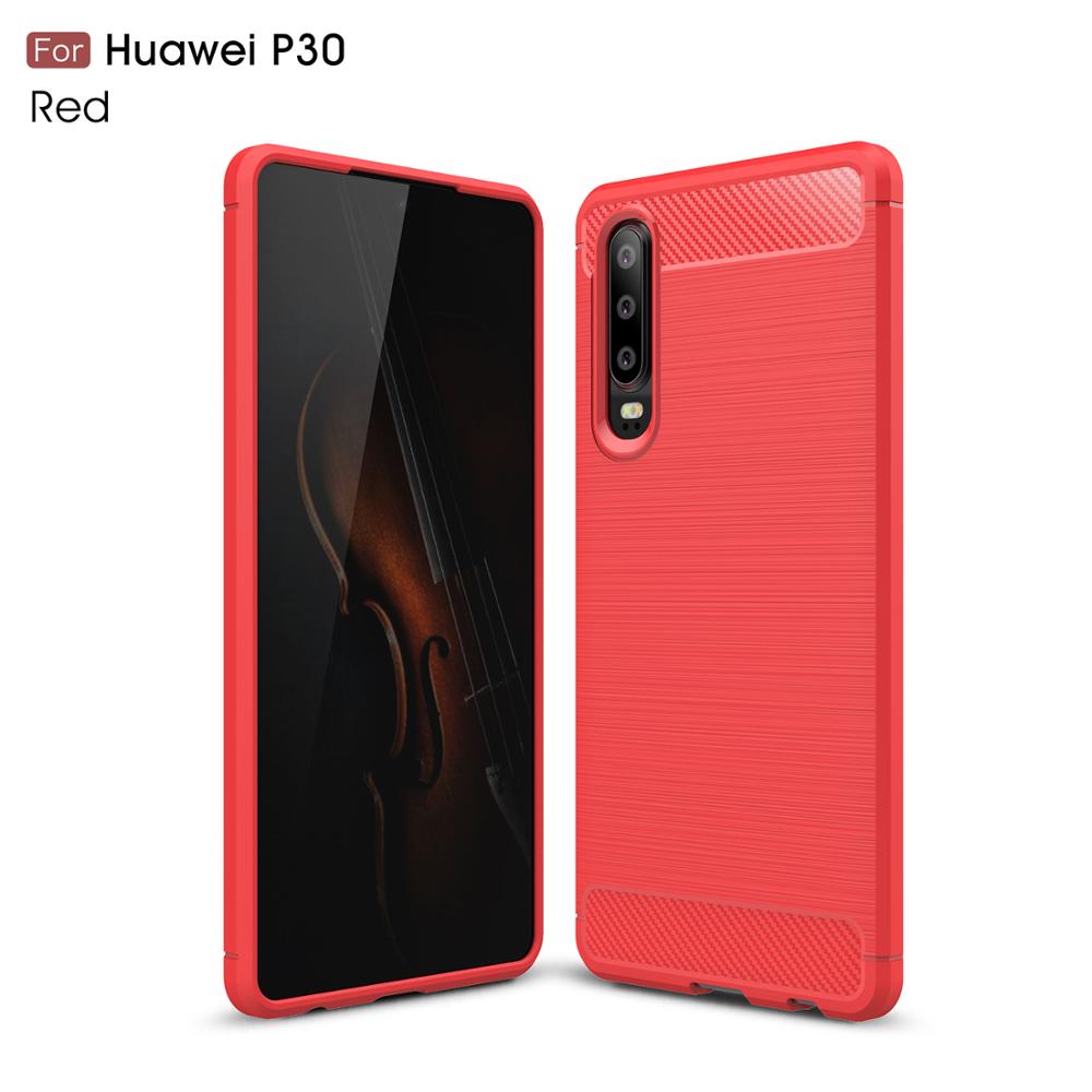 Carbon Fiber Tpu case For Huawei P30 Soft CF Cover