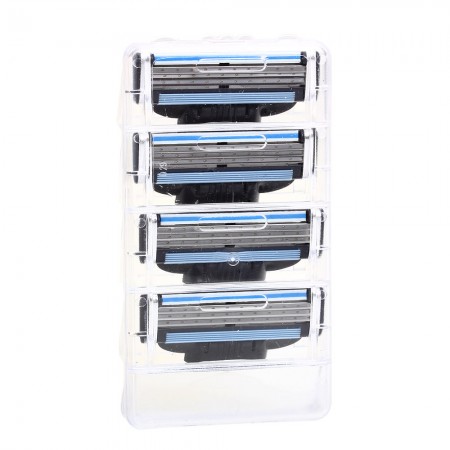 4 Replacement Shaving Razor Heads + Blades Cutting