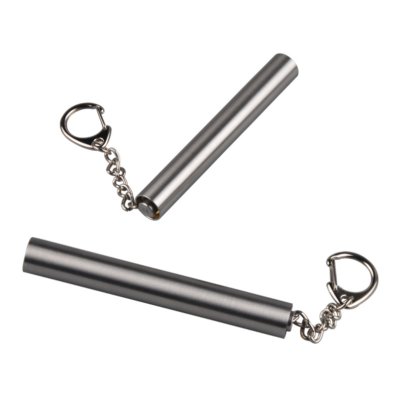 Stainless Steel LED Keychain LED Torch Light 3W High Power Mini Portable Flashlight