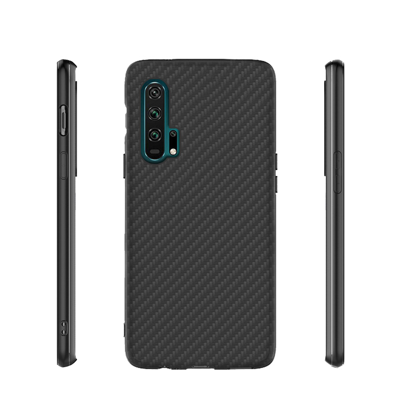 Matte Finish Carbon Fiber Textured Light Thin Shock Absorbing Bumper Skin hard case for Huawei honor 20 Pro
