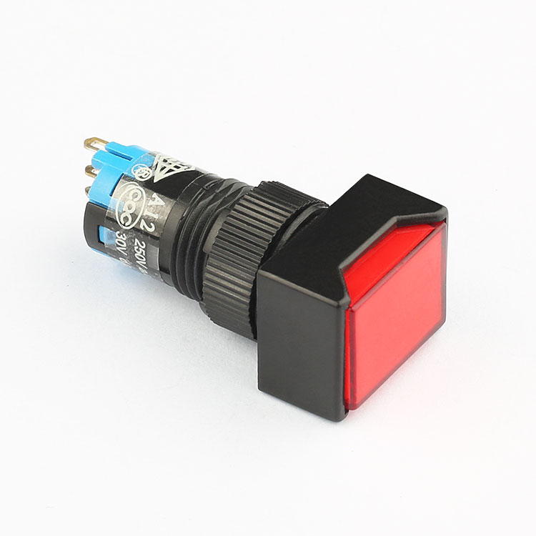 Factory price 12mm no nc led selflocking push button switch