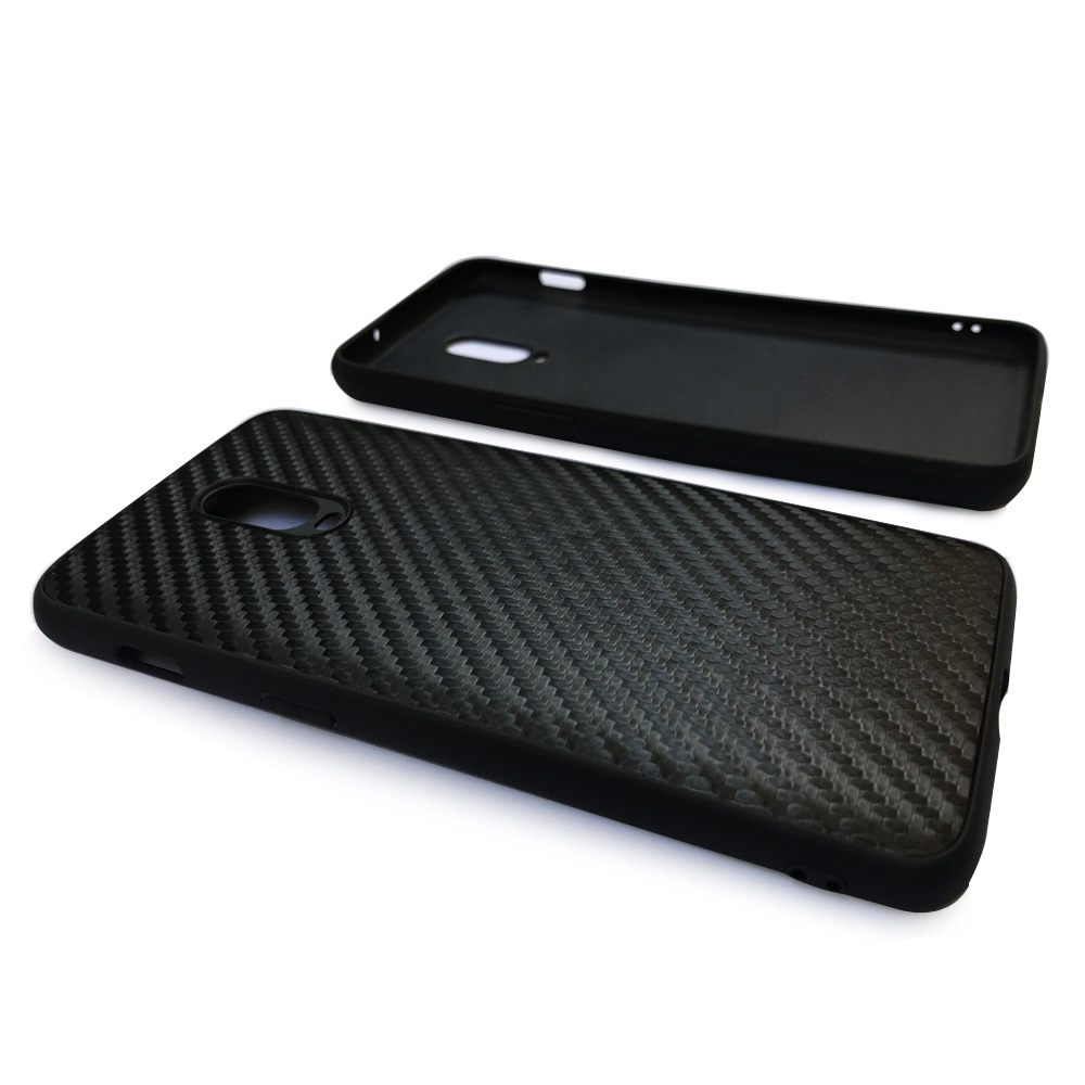 Matte Finish Carbon Fiber Textured Light Thin Shock Absorbing Bumper Skin hard case for Motorola One Action