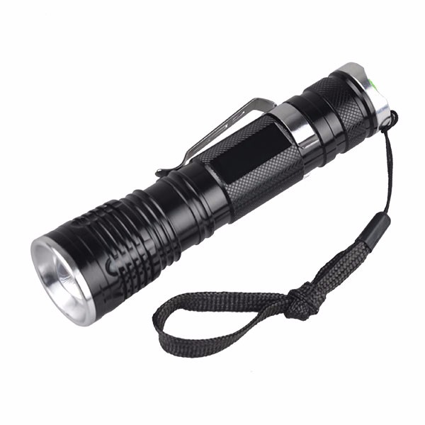 10W XML T6 High power Flashlight with clip and lanyard super bright Flashlight  for inspection work repair