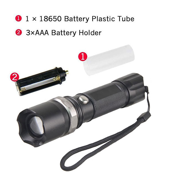 Waterproof Powerful Zoom LED Tactical Rechargeable 1101 Police Flashlight For Traffic