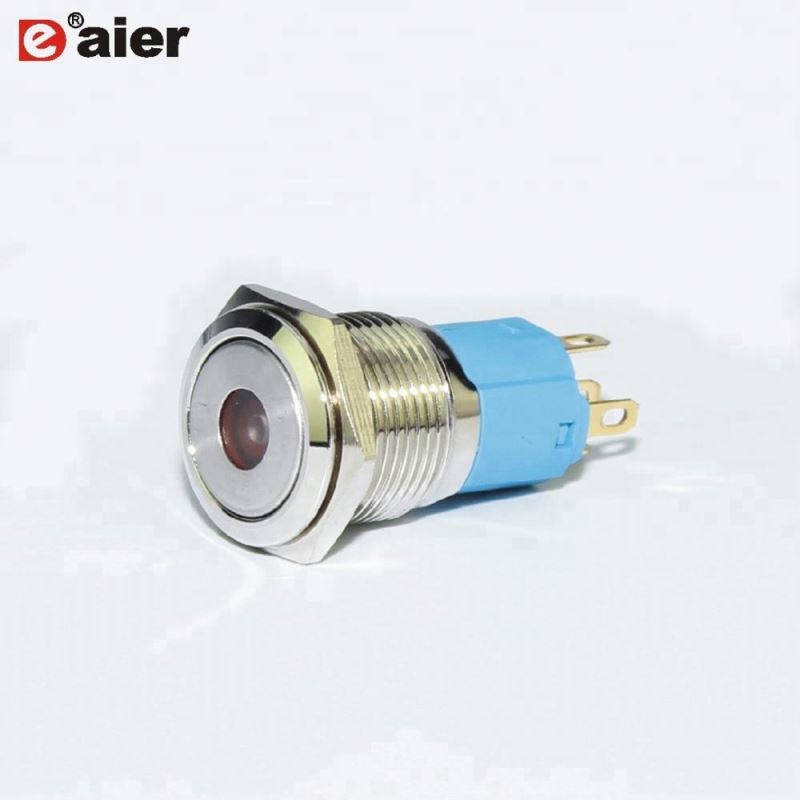 16mm led metal push button pushbutton latching