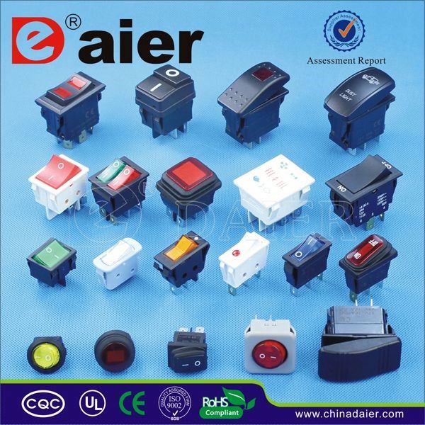 Electric heater rocker switch