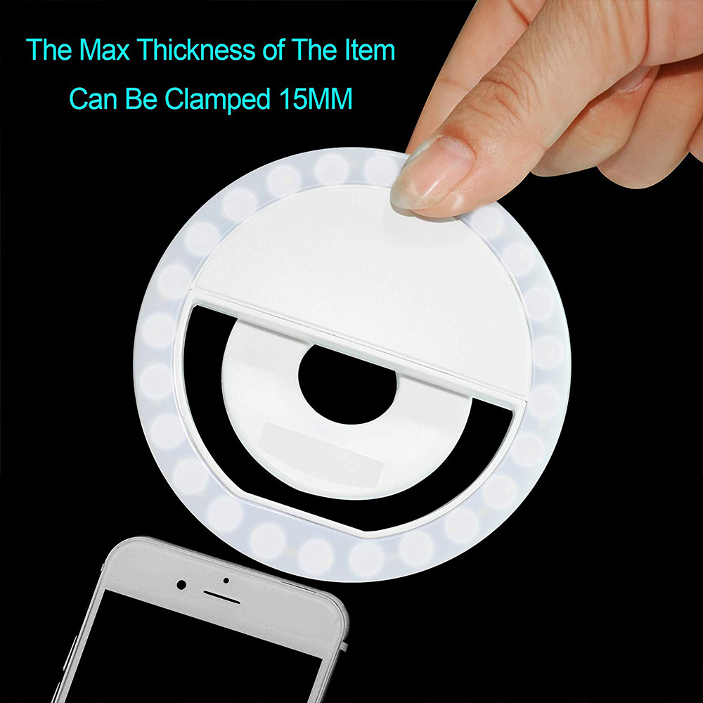 Low MOQ Customized Logo Rechargeable LED Selfie Ring Light for Cell Phone