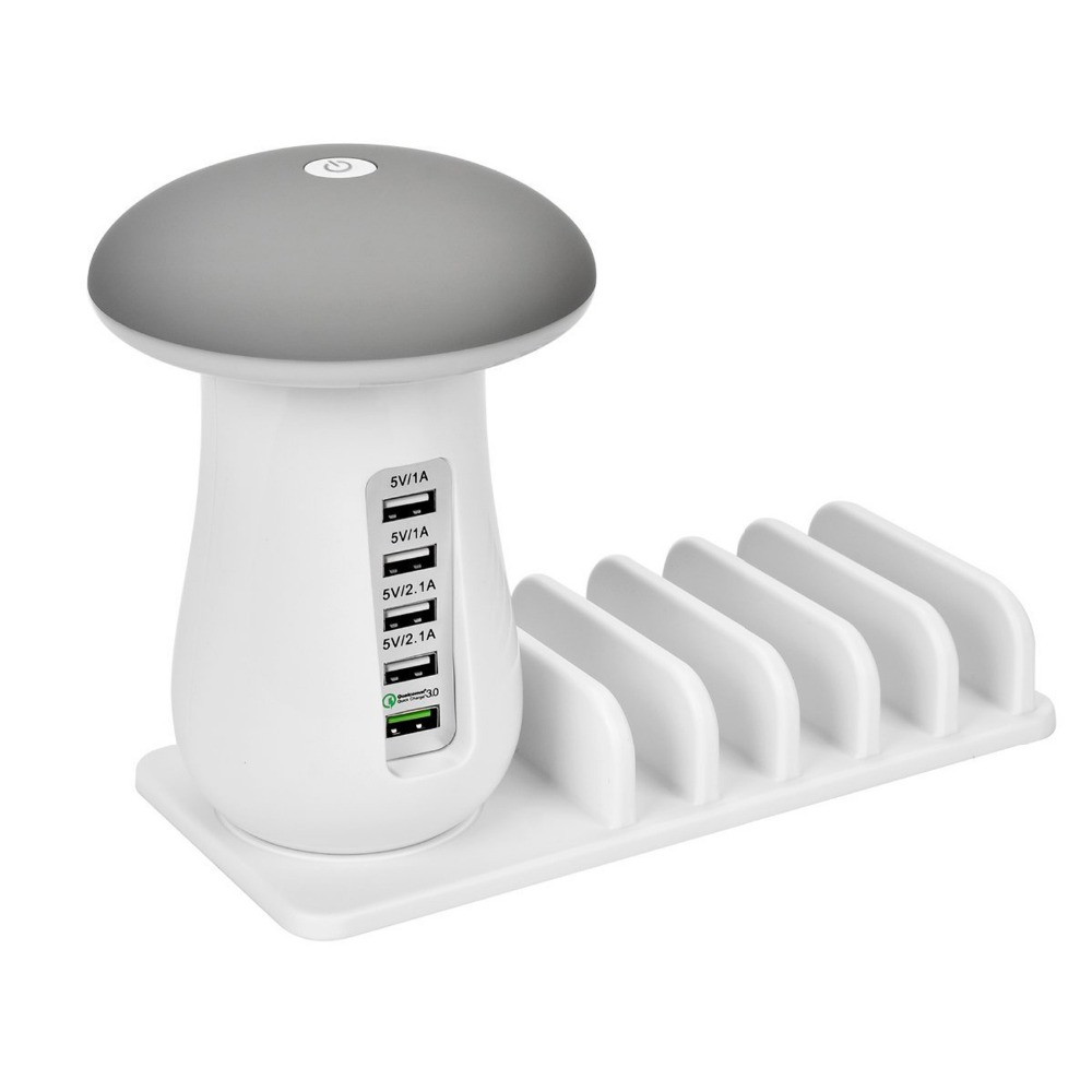 USB Charging Station,5 Port Usb Quick Charger 3.0 Charging Station Dock Stand for Smartphones, Tablets & Other Gadgets