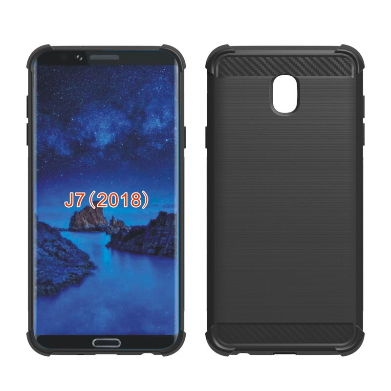 Carbon Fiber Soft Tpu case for Samsung Galaxy J7 2018