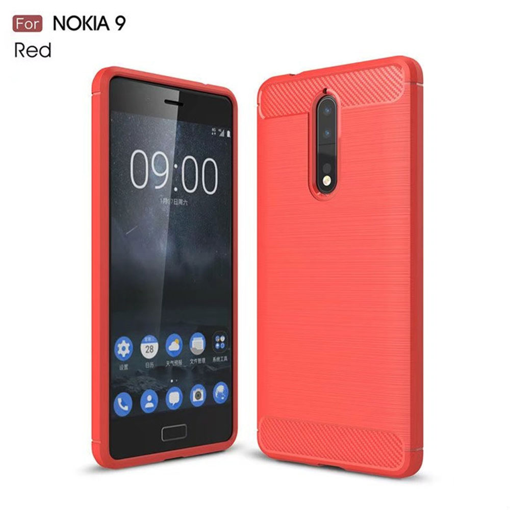 Carbon Fiber Tpu case for Nokia 9 Soft CF Cover