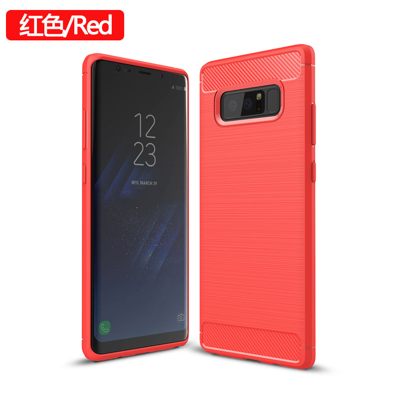 2017 New Arrival Carbon Fiber Tpu case for Samsung galaxy note 8 brushed tpu soft cover for Samsung galaxy note 8