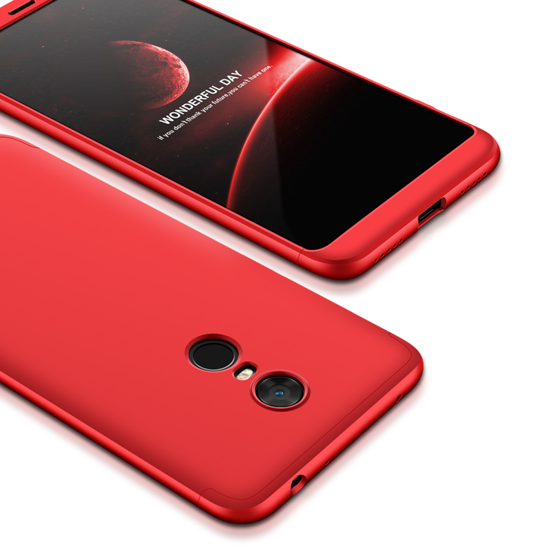 2018 hot sell 360 cover Removable 3in1 Hard PC Shield Back Cover Case for Xiaomi Redmi 5 Plus phone cases