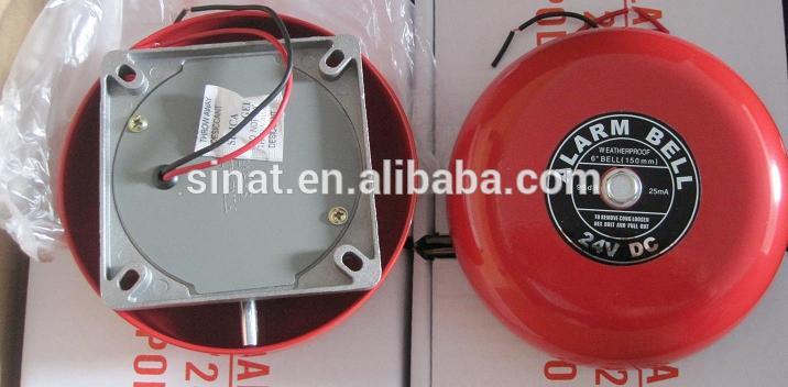 24v DC Fire Alarm Electric red Bell