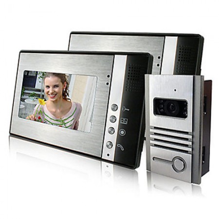 Professional Security Villa 1 To Two 7 Inch Color Video Door Phone with Electronically Controlled Lock Function