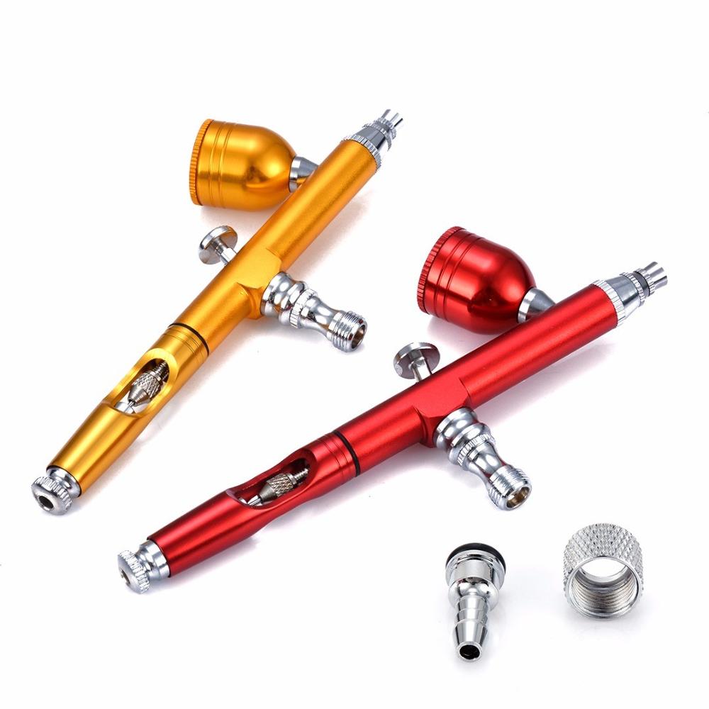 1pc Airbrush Tool Dual Action Gravity Feed 0.3mm Nozzle Spray Airbrush Nail Art Paint Tattoo Tool With Wrench Straw