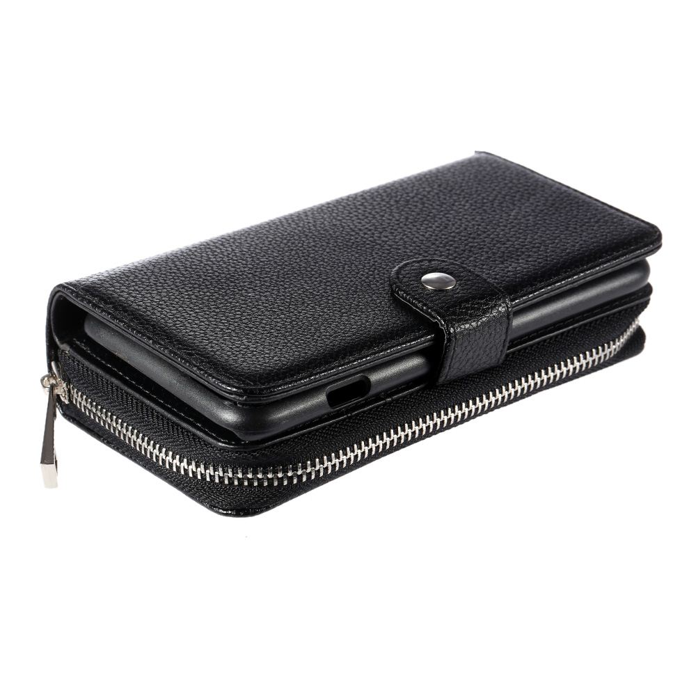 2 in 1 Zipper Wallet Phone Case Cover Protective Shell Flip Holster Carrying Case Card Holder for iPhone 6 Plus 6S Plus