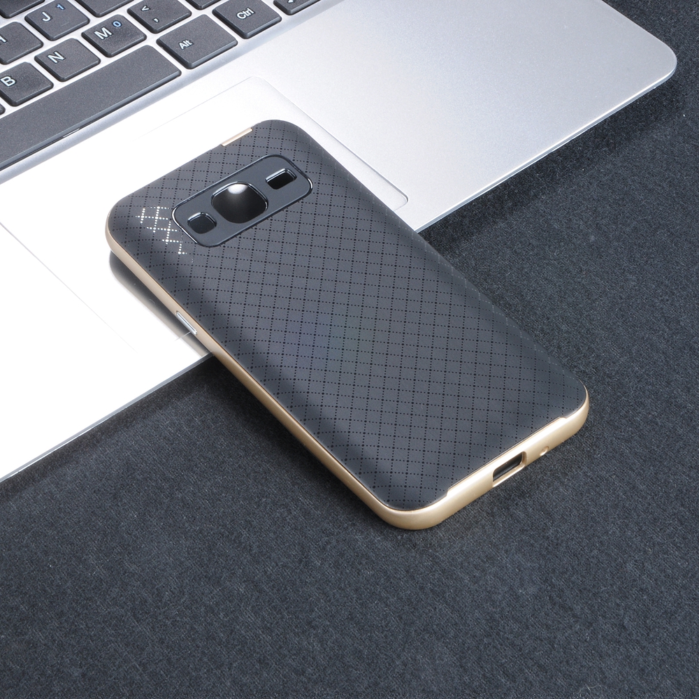 2 in1Newest Lattice pattern Carbon Fiber Case For Samsung Galaxy J3 2016 TPU+PC Back Cover