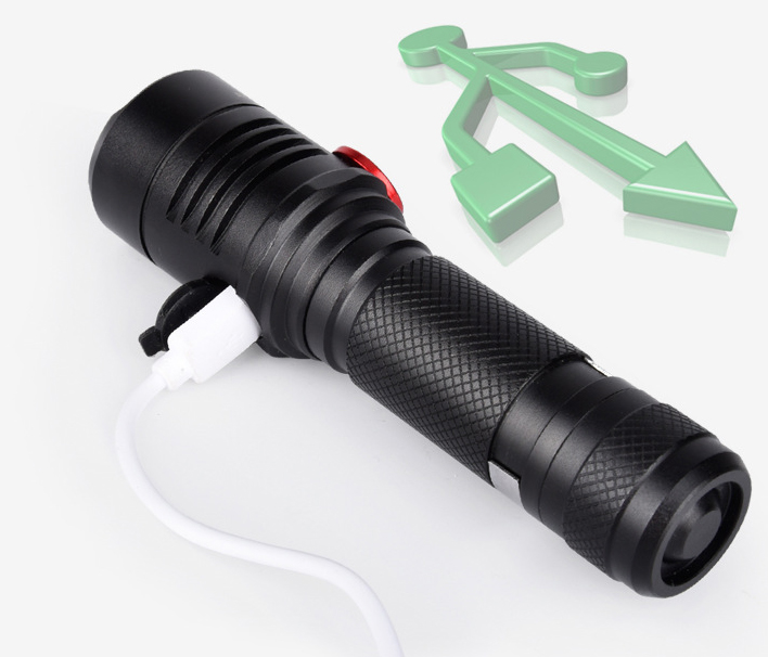 Professional Super Bright Rechargeable Portable LED Torch Tactical Flashlight Custom Logo