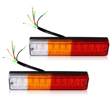 2PCS 20 LED ATV Truck Trailer Rear Tail Brake Reverse Light Turn Signal 12V