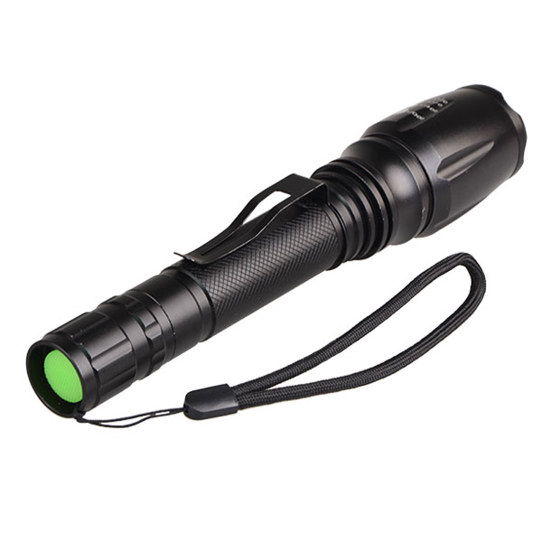 Wide Angle Aluminum High Lumen Tactical Police Torch Flashlight with Clip