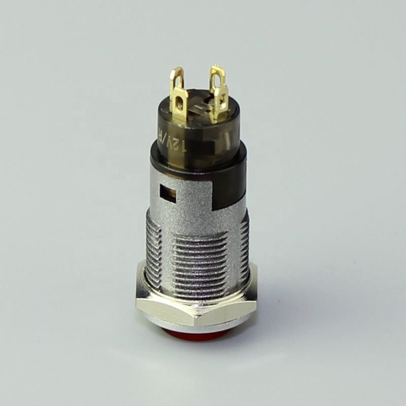 Plastic Small Size Waterproof 1NO Push Button Switch 12mm Led