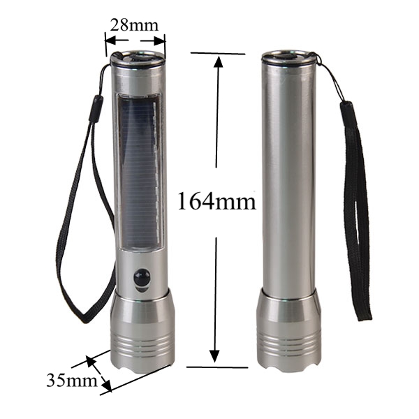 USB Rechargeable Solar led Torch Light Solar Powered Led Flashlight