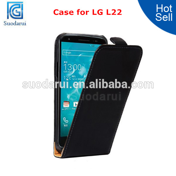 Ultra thin mobile phone case Leather Flip Cover for LG L22