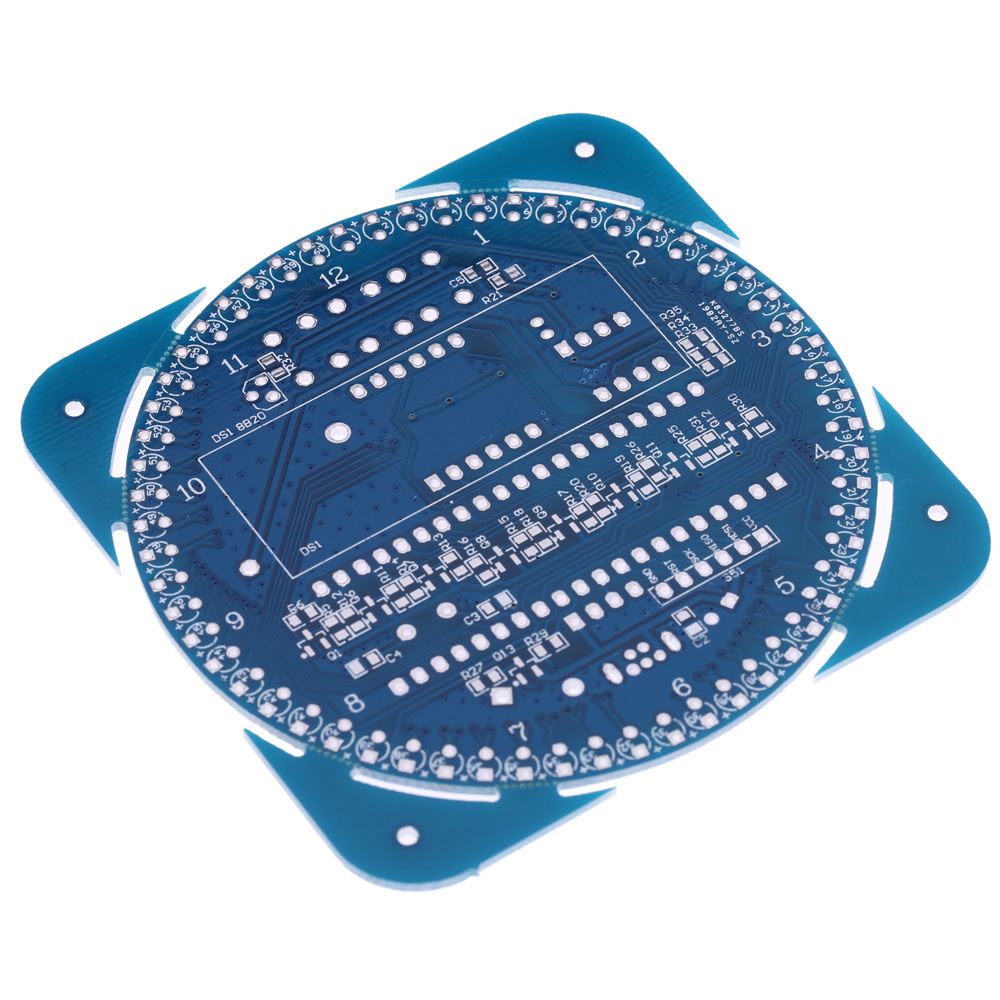 Upgrade 4-digit Digital Rotation LED Electronic Clock Kit Timer DIY Kit DIY Learning Board Temperature Date Time Display DS1302