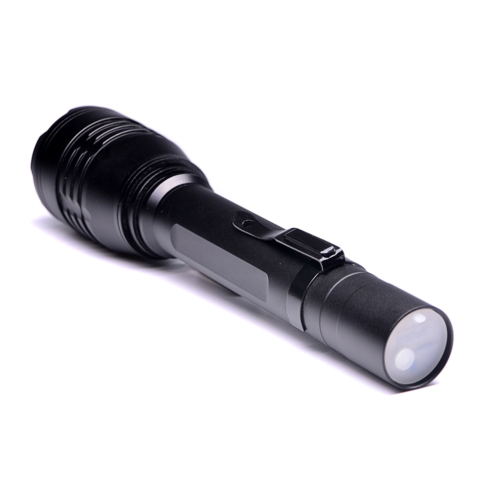 20W SOUL LED High Power Aluminium Clip Zoom Flash Light USB Rechargeable Input Output Tactical LED Torch Flashlight with Outdoor