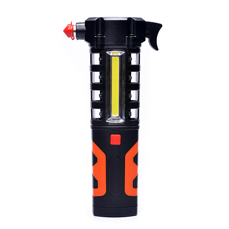 Car Safety Hammer 16 Red LED Warning Flash Lamp 2 Magnet Blade Portable Multifunction Emergency WorkLight 3W COB LED Work Light