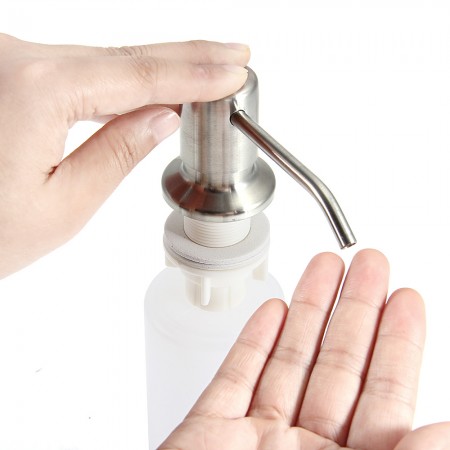 350mL Kitchen Bathroom Sink Liquid Soap Lotion Holder Dispenser Kit with Bottle