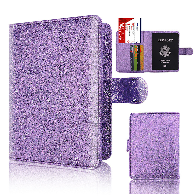 Customized Wholesale Fashion Fabric RFID Safety Passport Holder Credit Card Holder