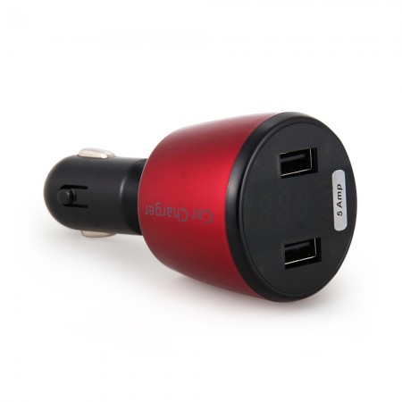 EC3 Universal Car Charger 360 Rotation Dual USB Charger with fast Charge 5A for use with iPod / iPhone / PSP / Came